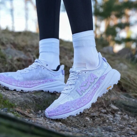 NEW HOKA Womens Speedgoat 6 Shoes Starlight Glow / Aster Flower NIB 11 Sneaker - Picture 13 of 14